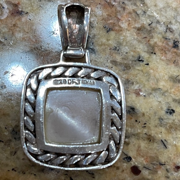 Sterling silver and pink mother of Pearl slide - Picture 4 of 4